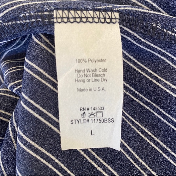 Woman’s Bell Sleeve Striped Navy Anthropology W5 - Picture 5 of 7